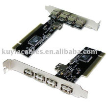 +1 Port erweiterte USB 2.0 PCI Adapterkarte für Desktop